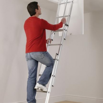 multi-section tripple loft ladder