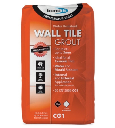 bond it wall tile grout 3kg box of 5 