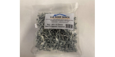 galvanised square twisted nails 30x3.75mm