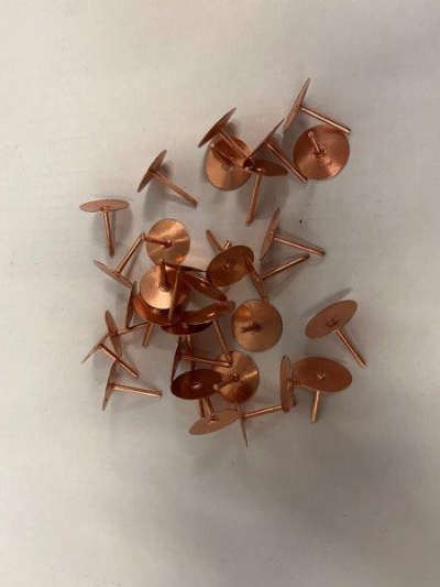 copper disc rivets qty 100