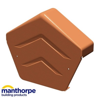 manthorpe smartverge angled ridge end cap terracotta