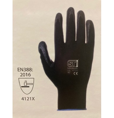 supertouch nitrotouch gloves size l 9 qty 12