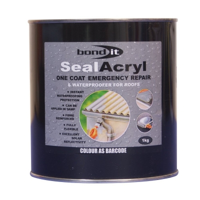 bond it sealacryl waterproofer 1kg black (box of 12)